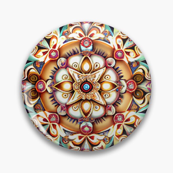 Item preview, Soft Bejeweled Exotic New Traditional Pattern Digital Painting designed and sold by CodeAndColors.