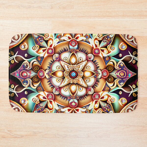 Item preview, Soft Bejeweled Exotic New Traditional Pattern Digital Painting designed and sold by CodeAndColors.