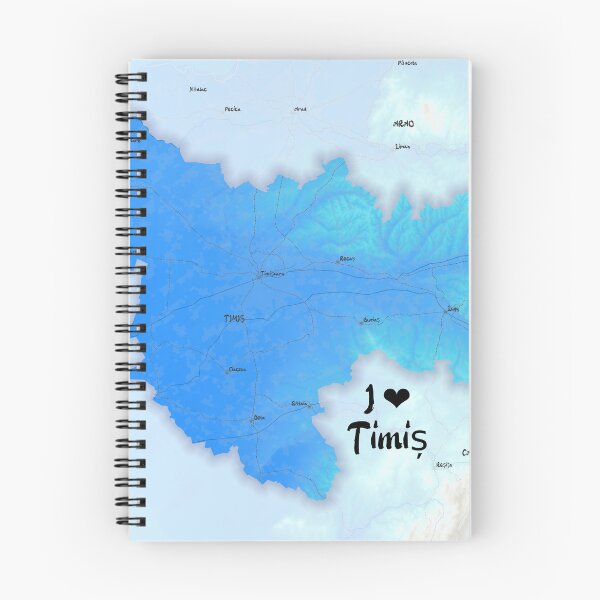 Item preview, Timiș County Map, România designed and sold by maptheclouds.