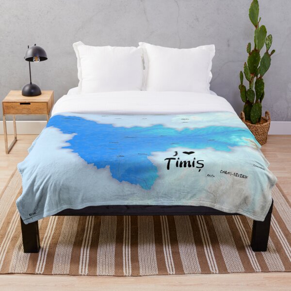 Item preview, Timiș County Map, România designed and sold by maptheclouds.