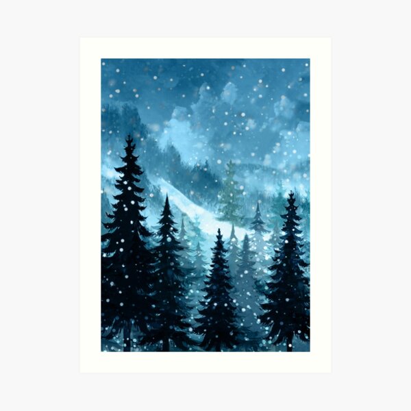 Winter Night Art Print