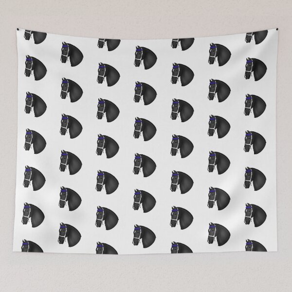 Item preview, Black and Grey Morgan with Blue Browband designed and sold by theaadesigns.