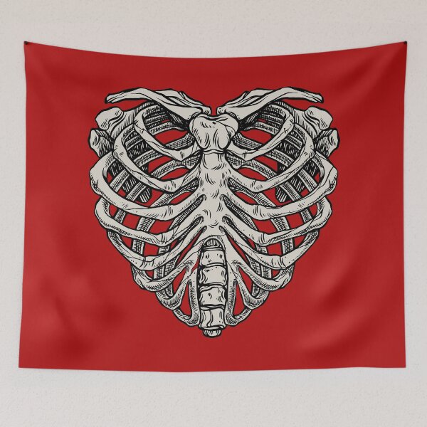 Item preview, heart ribcage skeleton designed and sold by CheCherry.