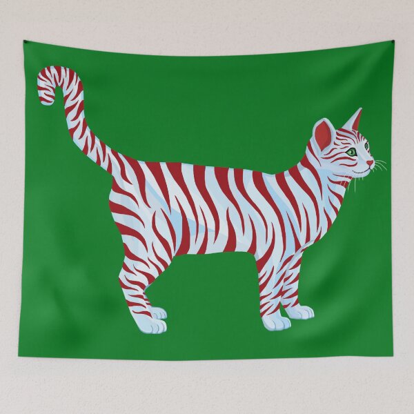 Item preview, Peppermint Candy Red Striped Cat designed and sold by Deborah Camp.