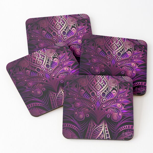 Item preview, Beautiful Dramatic Purple African Pattern Digital Painting designed and sold by CodeAndColors.