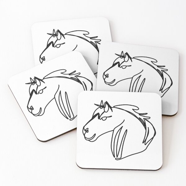 Item preview, One Line Cute Horse Drawing Sketch designed and sold by theaadesigns.