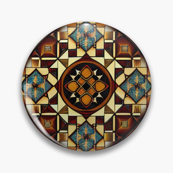 Item preview, Mosiac Aggressive Latin Pattern Digital Painting designed and sold by CodeAndColors.