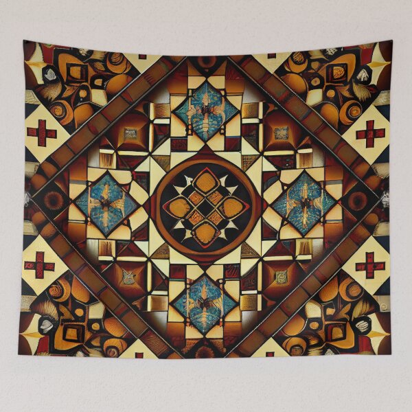 Item preview, Mosiac Aggressive Latin Pattern Digital Painting designed and sold by CodeAndColors.