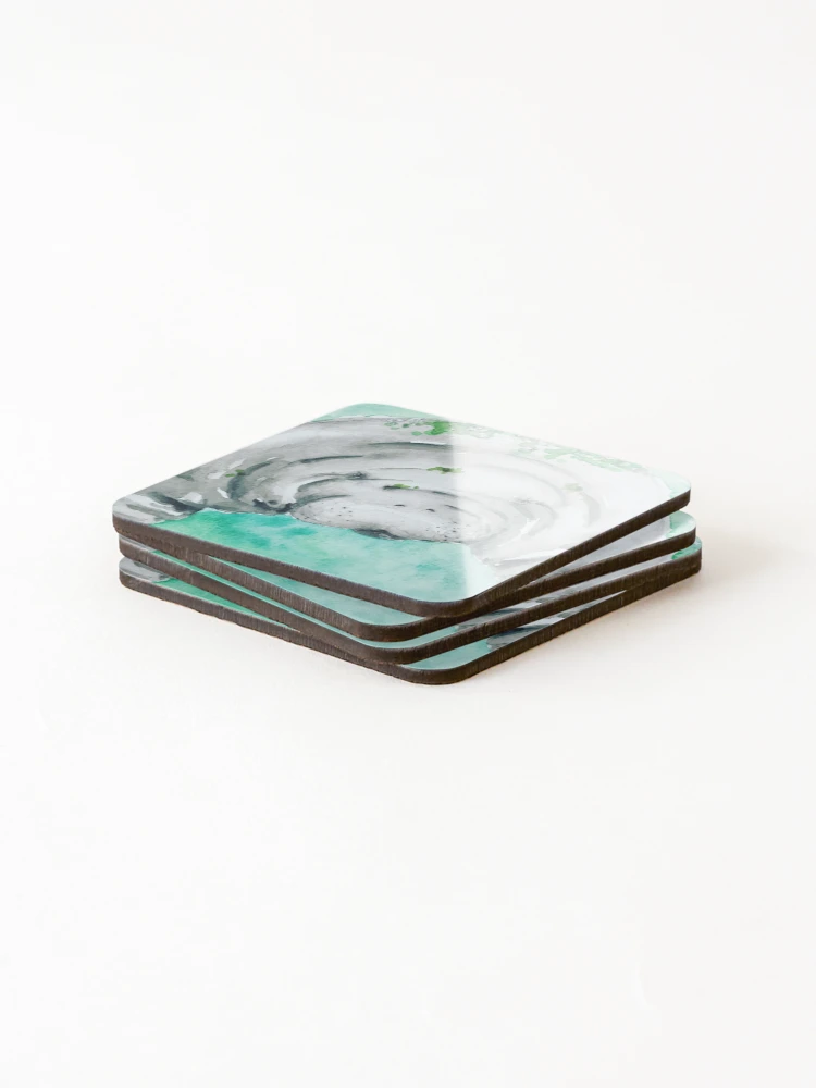Thumbnail 4 of 5, Coasters (Set of 4), Manatee designed and sold by Ruthely.