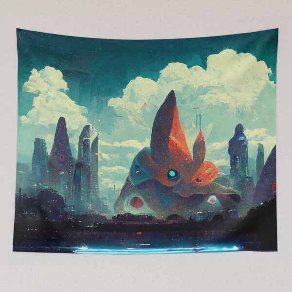 Aperçu de l'œuvre Ville pokemon du futur créée et vendue par MCTiime.