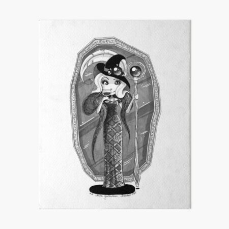 Inktober 2017 - The Socialite Witch Art Board Print