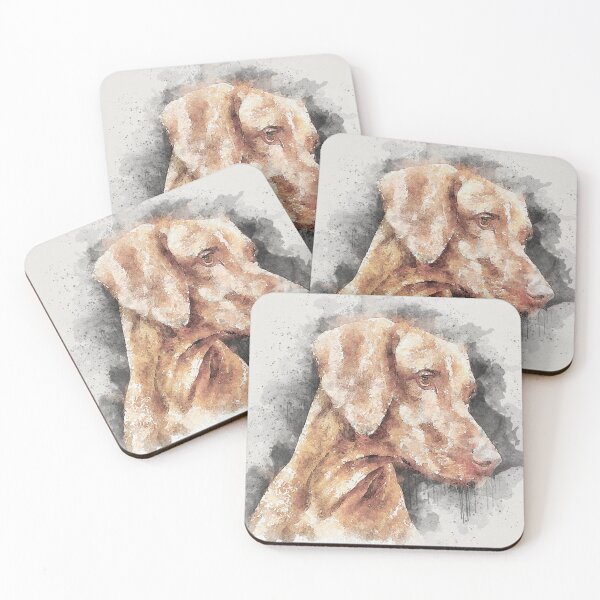 Item preview, Vizsla head watercolor, Dog head watercolor designed and sold by Ryan  Rad.