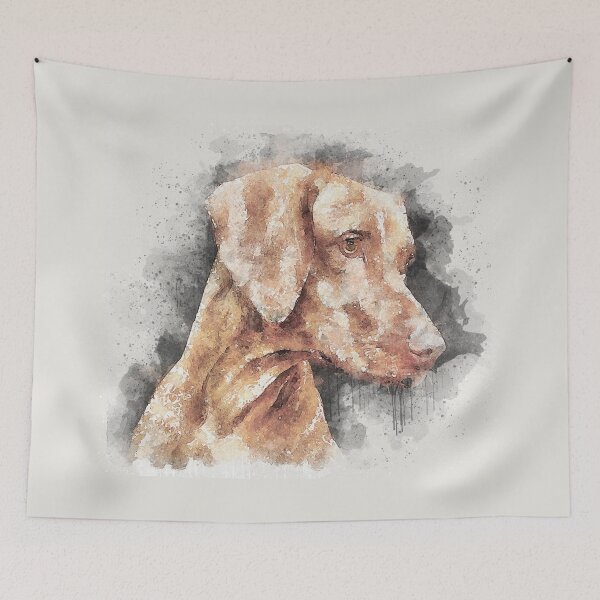 Item preview, Vizsla head watercolor, Dog head watercolor designed and sold by Ryan  Rad.
