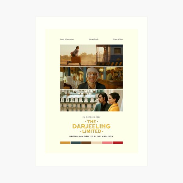 The Darjeeling Limited Wes Anderson Polaroid Movie Poster 