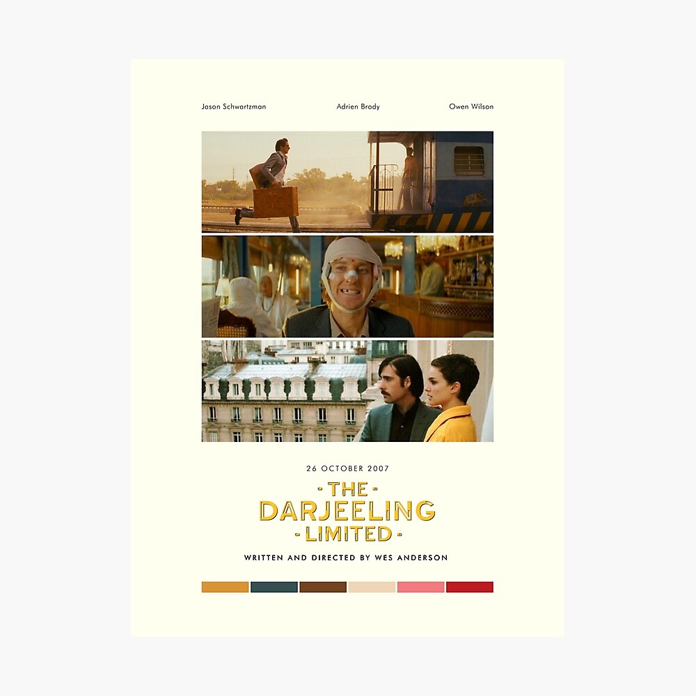 Wes Anderson. The Darjeeling Limited. F**K THE ITINERARY Poster