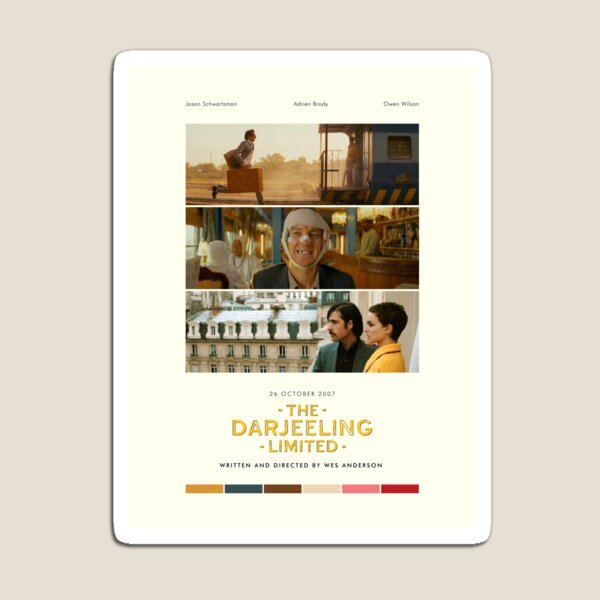  Fan Art Poster Compatible With Wes Anderson The Darjeeling  Limited Poster : Handmade Products