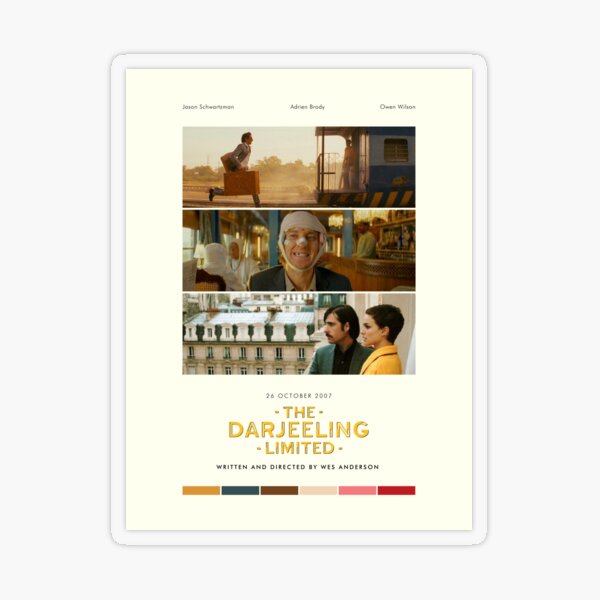 Wes Anderson Darjeeling Limited Poster for Sale by sleepymountain