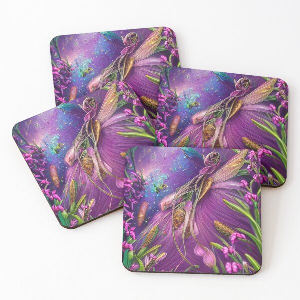 Item preview, Bio-Mechanical AI Fantasy Purple Flowers Colorful Design designed and sold by EarthArtDesigns.