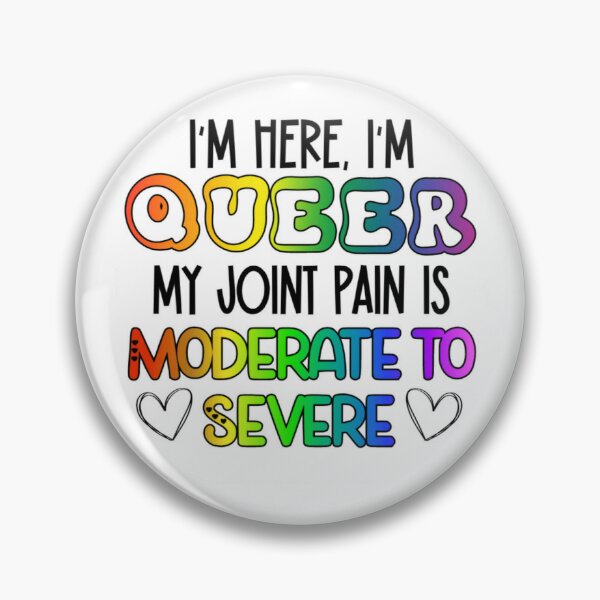 Queer Things — [ID: A picture of a button, with the text “Will