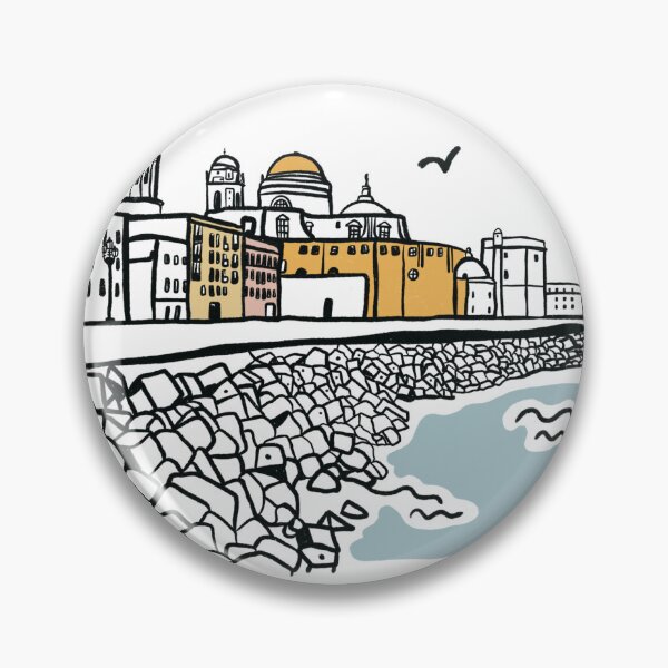 Item preview, Cádiz Spain promenade of Cádiz illustration art  designed and sold by Tropical Blood.