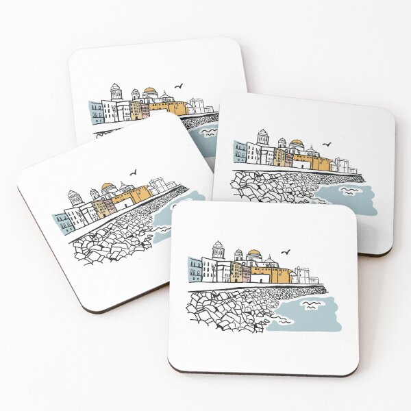 Item preview, Cádiz Spain promenade of Cádiz illustration art  designed and sold by Tropical Blood.