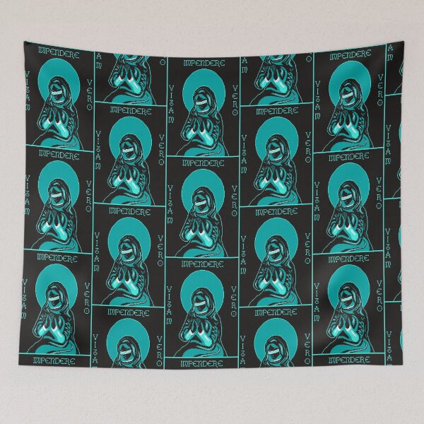 Item preview, Blindfolded Lady - Cyberpunk Blue designed and sold by goleafi.