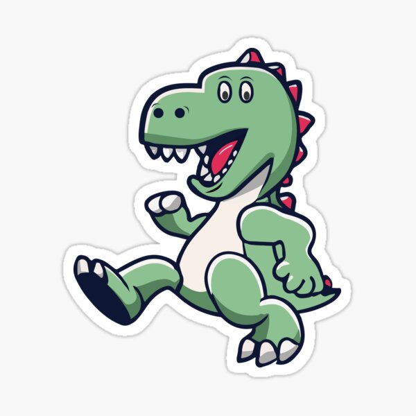 Dinosaur Walking Sticker