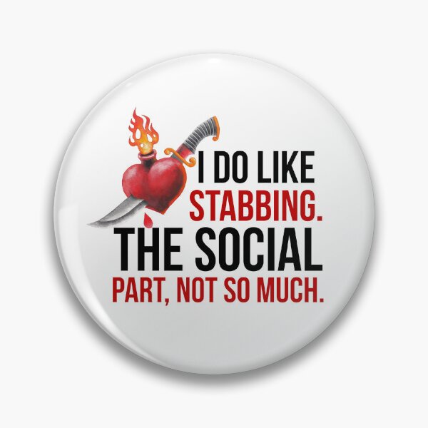 Item preview, Wednesday Addams Funny Quotes from the Netflix Wednesday Show - "I do like stabbing. The social part, not so much!"  designed and sold by Kodexstore.