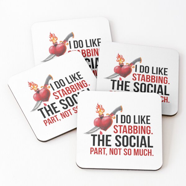 Item preview, Wednesday Addams Funny Quotes from the Netflix Wednesday Show - "I do like stabbing. The social part, not so much!"  designed and sold by Kodexstore.