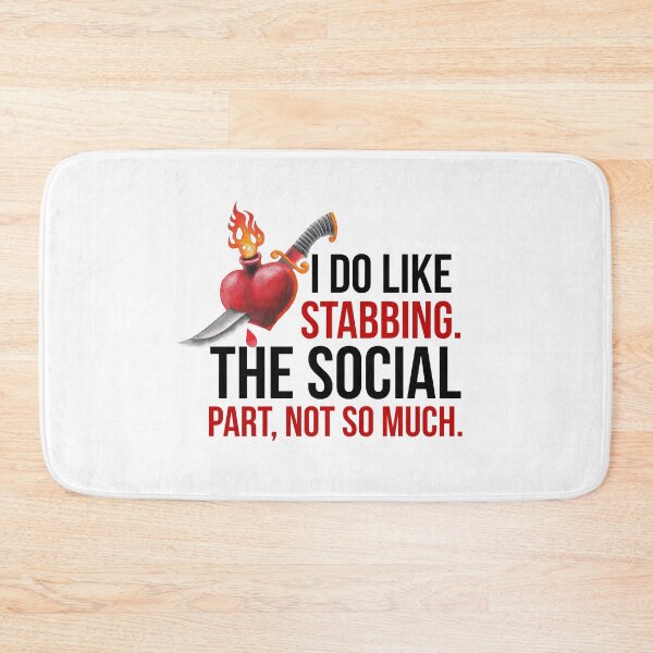 Item preview, Wednesday Addams Funny Quotes from the Netflix Wednesday Show - "I do like stabbing. The social part, not so much!"  designed and sold by Kodexstore.