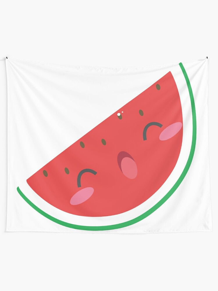 Tentures Pasteque Kawaii Par Aneelee Redbubble