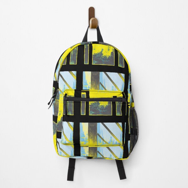 Item preview, Yellow and Aqua Explosion Cityscape designed and sold by BlackArtichoke.