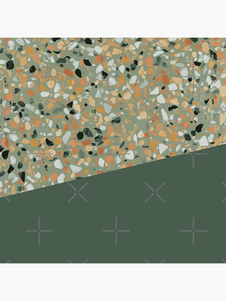 Terrazzo Texture Military Green #4 by PrintablesP