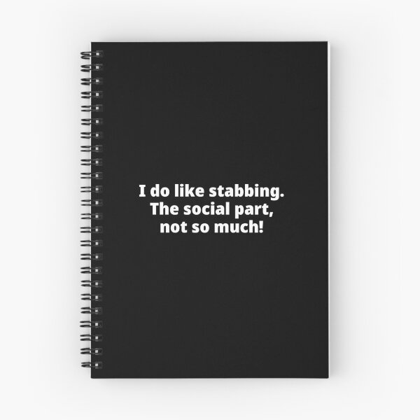 Item preview, Wednesday Addams Funny Quotes from the Netflix Wednesday Show - "I do like stabbing. The social part, not so much!"  designed and sold by Kodexstore.
