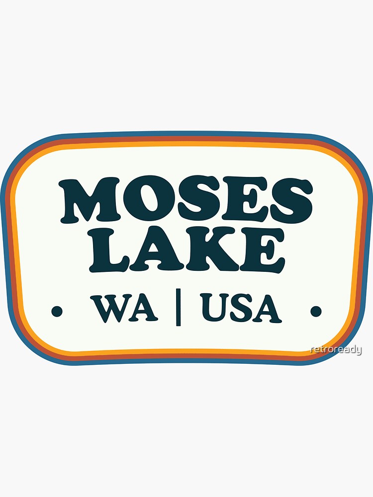 "Moses Lake Retro Badge" Sticker for Sale by retroready Redbubble