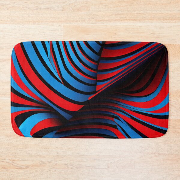 Item preview, Red Blue Line Pattern Digital Painting designed and sold by CodeAndColors.
