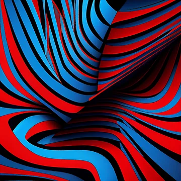 Vorschaubild zum Design Red Blue Line Pattern Digital Painting von CodeAndColors
