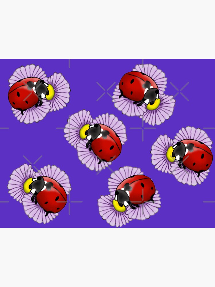"Fun loving lady bugs and daises" Sticker for Sale by RadMomCreations