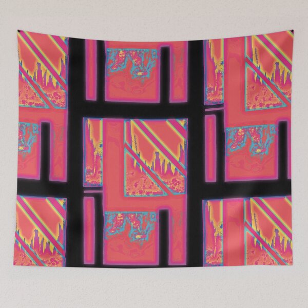 Item preview, Psychedelic Blue Cityscape designed and sold by BlackArtichoke.