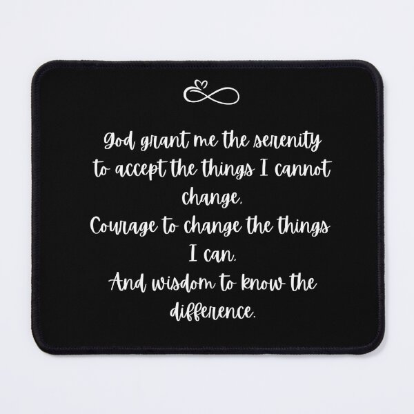 Item preview, Serenity Prayer on a Black Background designed and sold by GemsAnatomy.