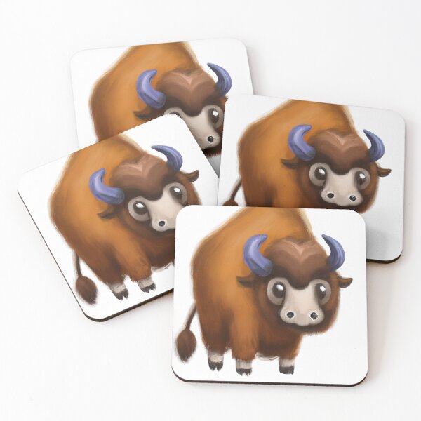 Item preview, Cute Bison Drawing designed and sold by WeHeartAnimals.