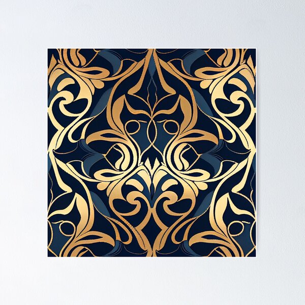 Item preview, Contemporary Hollywood Regency Pattern Digital Painting designed and sold by CodeAndColors.