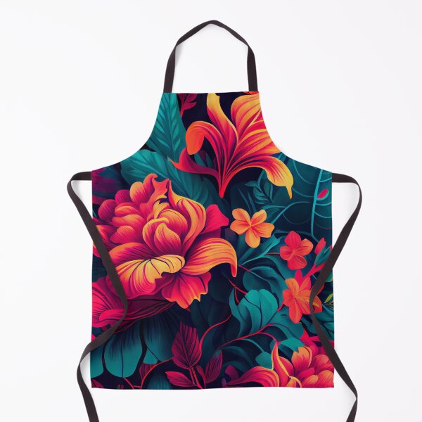 Artikelvorschau, Vibrant Bold Floral Pattern Digital Painting entworfen und verkauft von CodeAndColors.