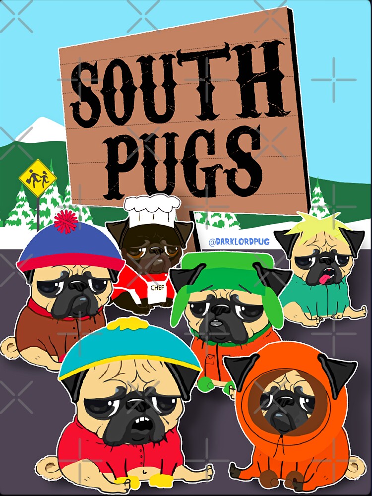 SOUTH PUGS by darklordpug