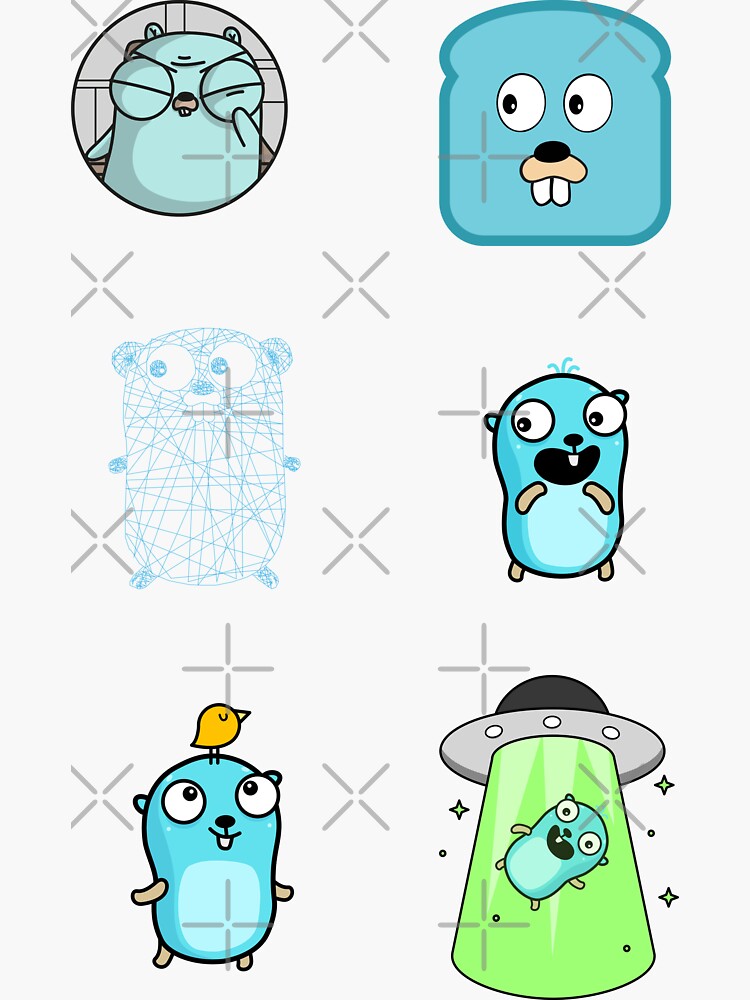 Golang Gopher Sticker Pack Sticker For Sale By Leesander Redbubble