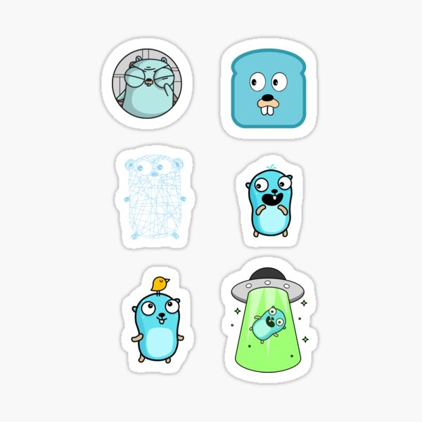 Item preview, golang gopher sticker pack designed and sold by leesander.