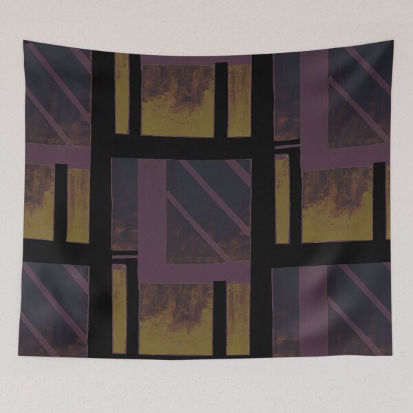 Item preview, Gold and Purple Nightmare Cityscape designed and sold by BlackArtichoke.