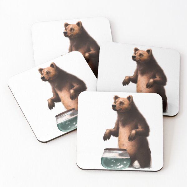 Item preview, Cute Grizzly Bear Drawing designed and sold by WeHeartAnimals.