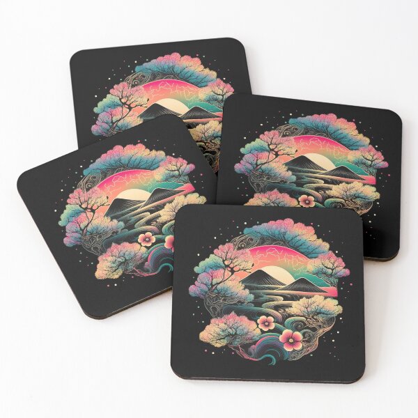 Item preview, Psychedelic Japanese Landscape | Psychedelic Art designed and sold by Trippinink-.