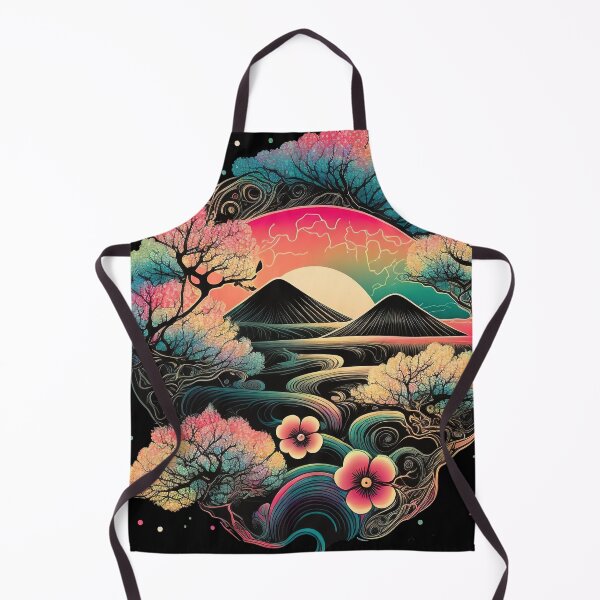 Item preview, Psychedelic Japanese Landscape | Psychedelic Art designed and sold by Trippinink-.